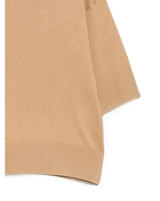 Alpha Studio Natural Crew Neck Top