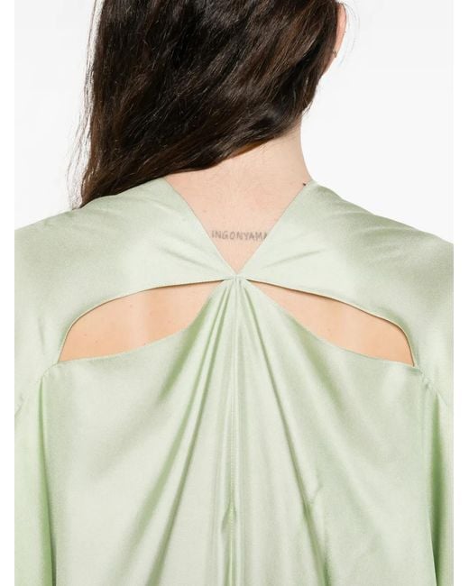 Caftano Con Scollo A V di Roberto Cavalli in White