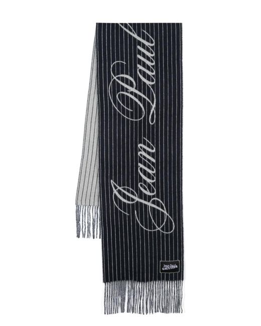 Jean Paul Gaultier Blue Gestreifter Schal
