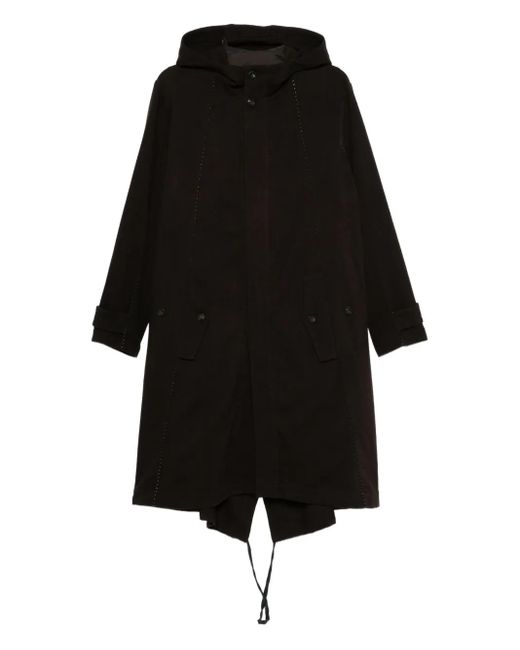 Masnada Black Hooded Parka for men