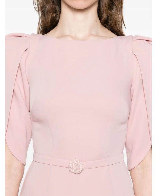 Cristallini Pink Consuelo Midi Dress