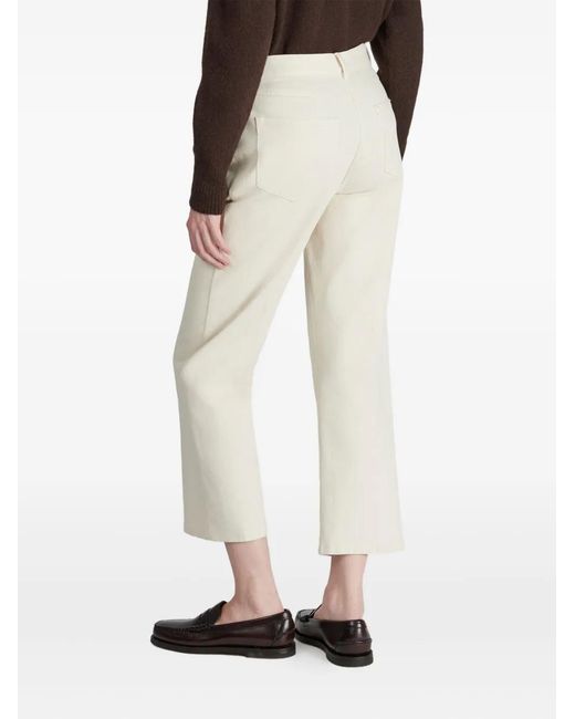 Slowear White Straight-Leg Cropped Trousers