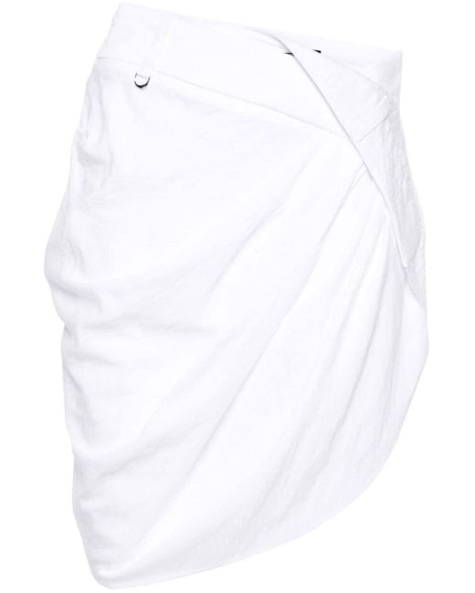 Minifalda La Mini Jupe Saudade drapeada Jacquemus de color White