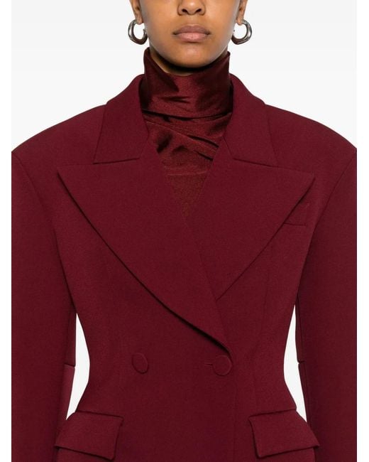 ANDAMANE Red Double-Breasted Jacket