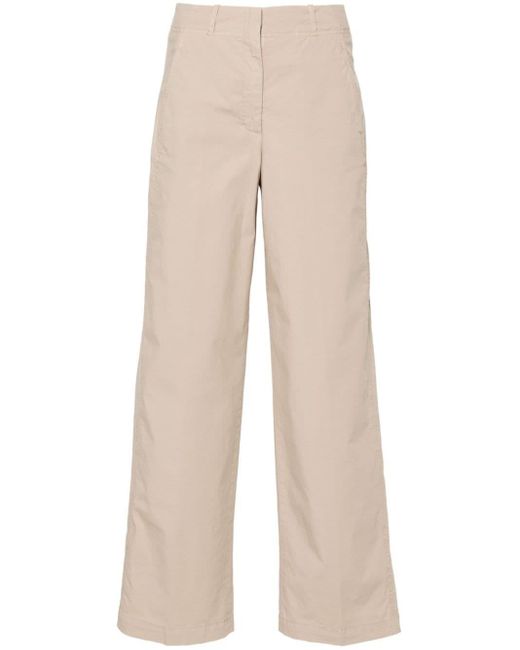 Peserico Natural Pressed-crease Straight Trousers
