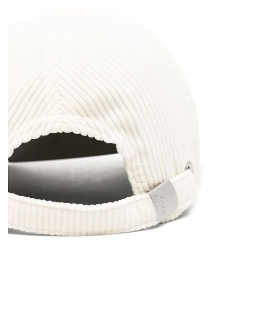 Autry White Embellished Plain Cap