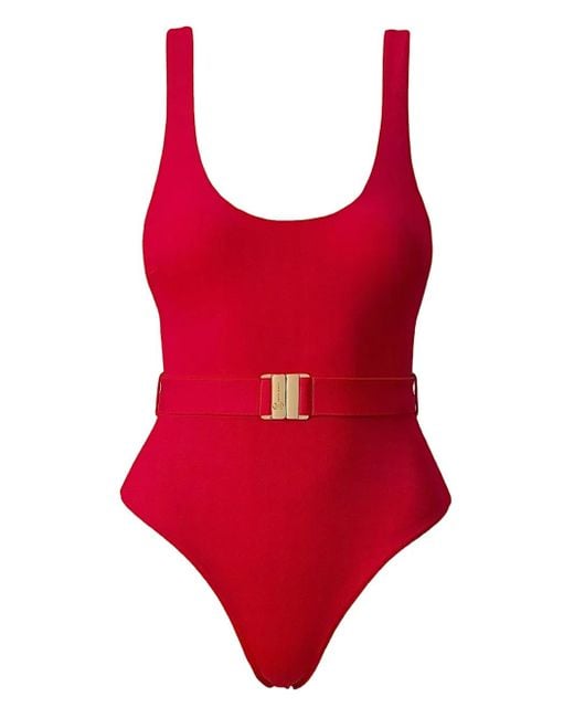 Bañador Scarlet con cinturón SOFIA ERHAN de color Red