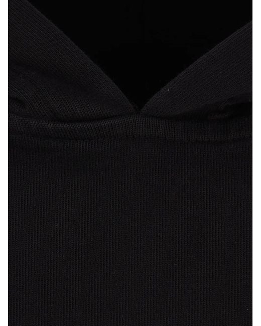 Rick Owens Black Hun Drawstring Hoodie for men