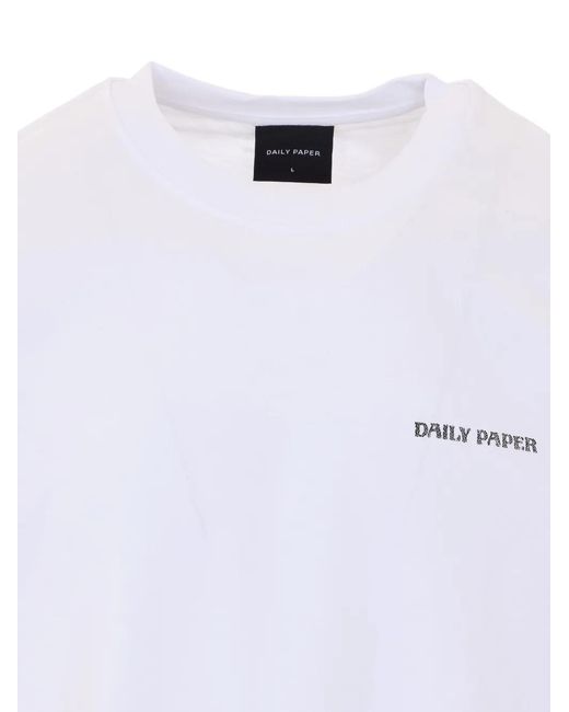 Daily Paper White Shield-Print T-Shirt for men