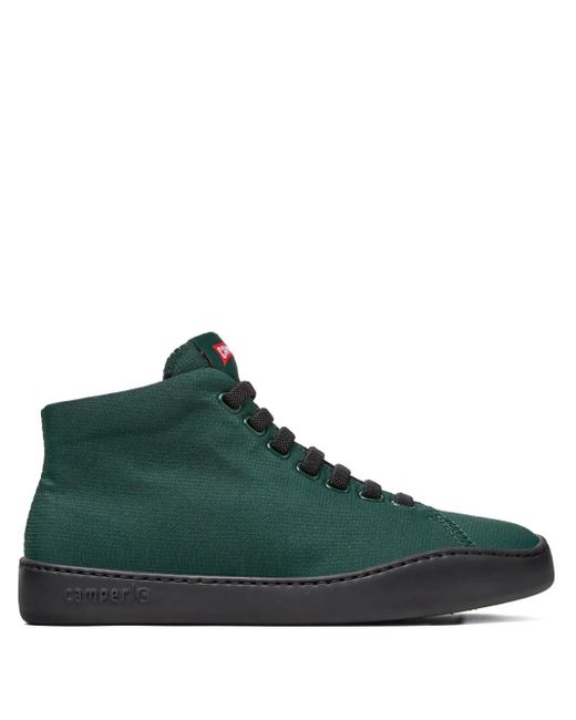 Camper Green Peu Touring Lace-Up High-Top Sneakers