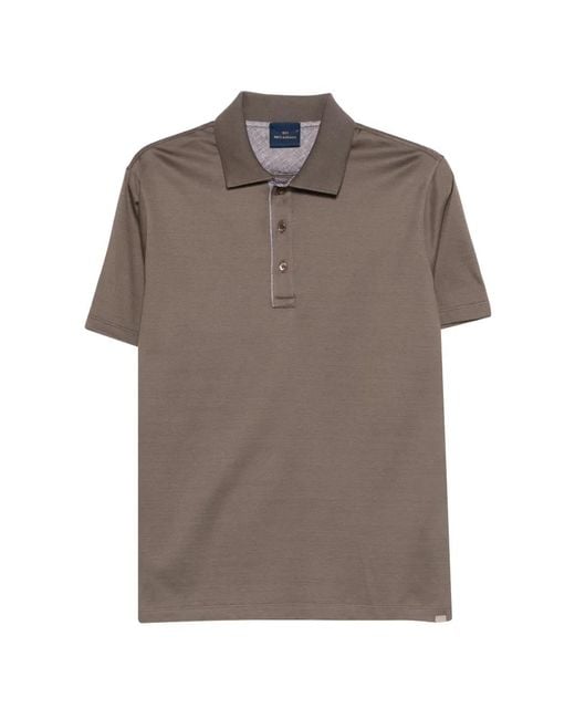 Paul & Shark Brown Buttoned Polo Shirt for men