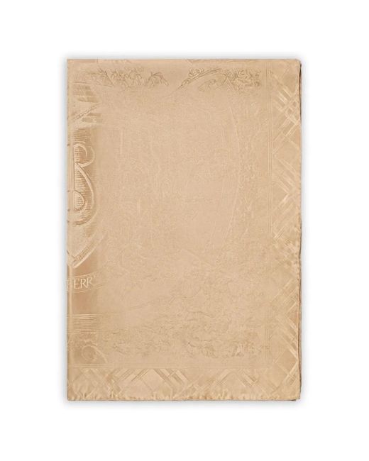 Burberry Natural Foulard En Soie À Motif Floral