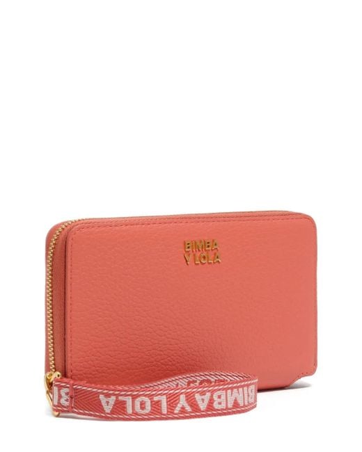 Cartera con cremallera en el contorno Bimba Y Lola de color Red