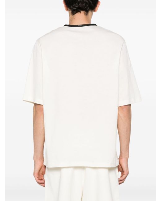Fendi T-shirt Met Ff-patroon in het White voor heren