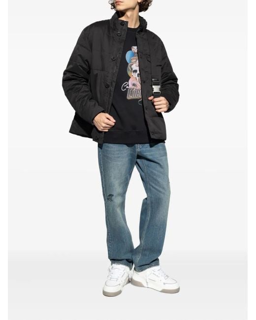 Paul Smith Black Chest-Pocket Padded Jacket for men