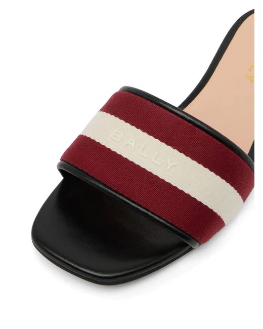 Bally White Ribbon Flat Sandals