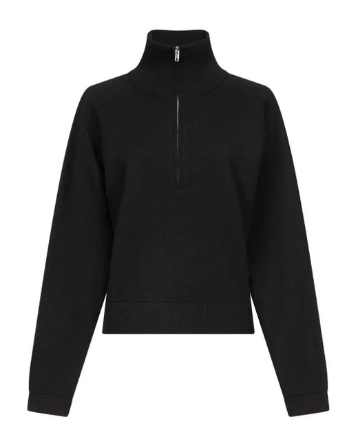 Loulou de Saison Black Dries Zip-Front Sweater