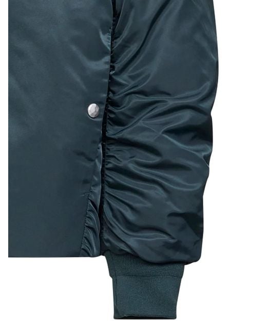 Oamc Peacemaker Blue Minimal Bomber Jacket for men