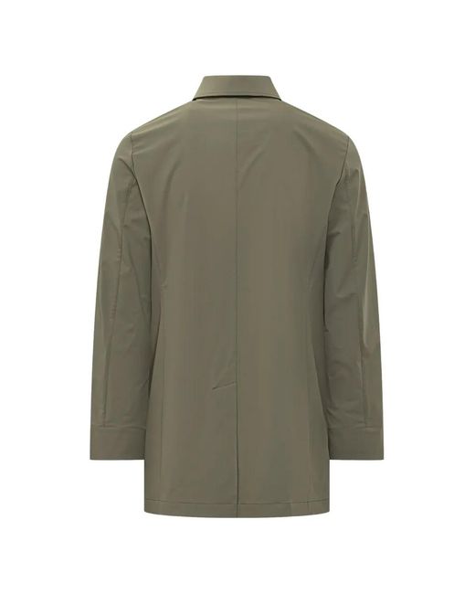 DUNO Green Malbec Concealed-Fastening Spread-Collar Jacket for men