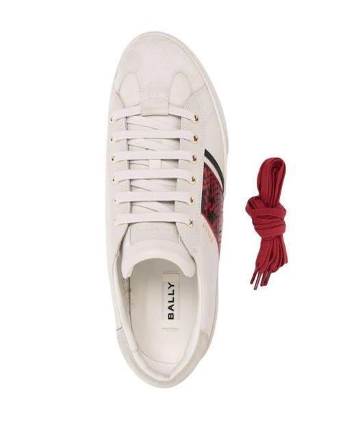 Bally Panelled Low-top Leather Sneakers in Pink for Men | Lyst UK