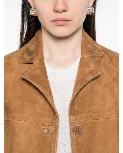 Salvatore Santoro Brown Button-Up Patch-Pocket Jacket