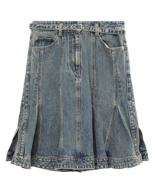 3.1 Phillip Lim Blue Belted Denim Skirt