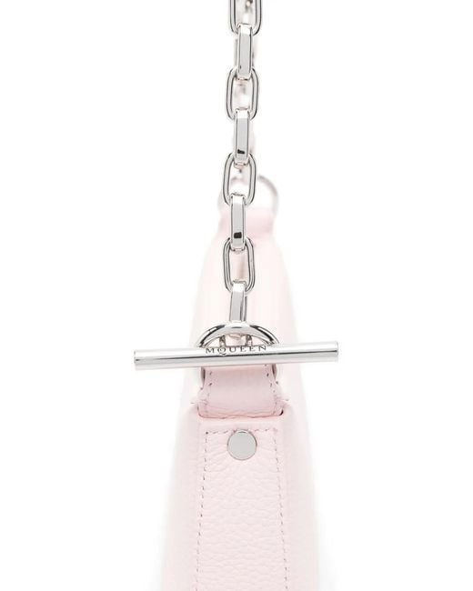 McQueen Pink Chain-Strap Leather Shoulder Bag