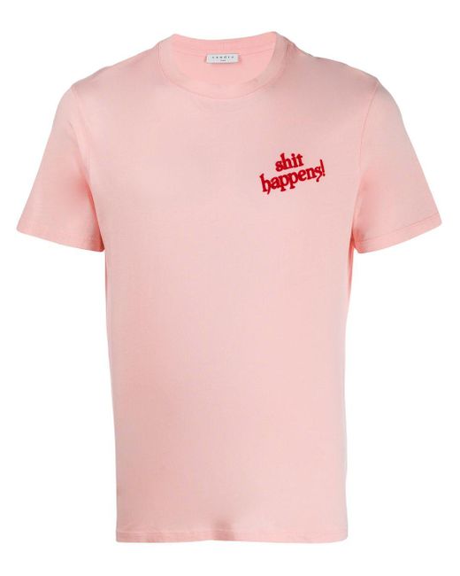 T-shirt Shit Happens Sandro pour homme en coloris Pink