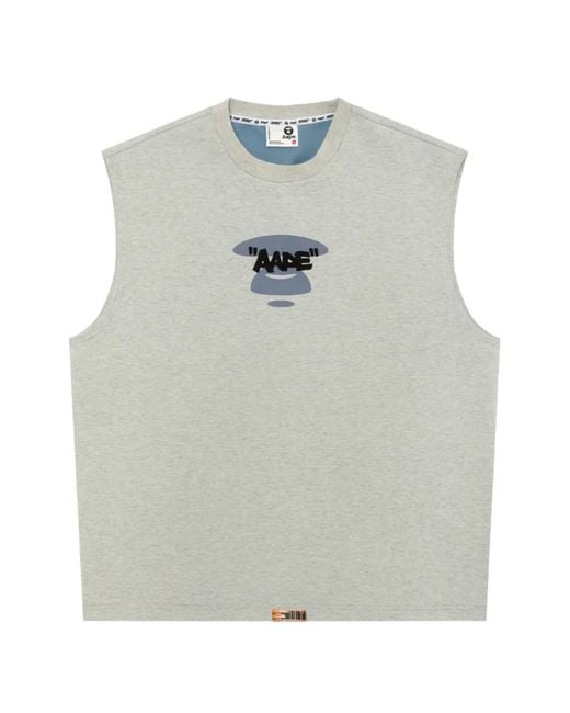 Aape By A Bathing Ape Gray Appliqué Vest for men