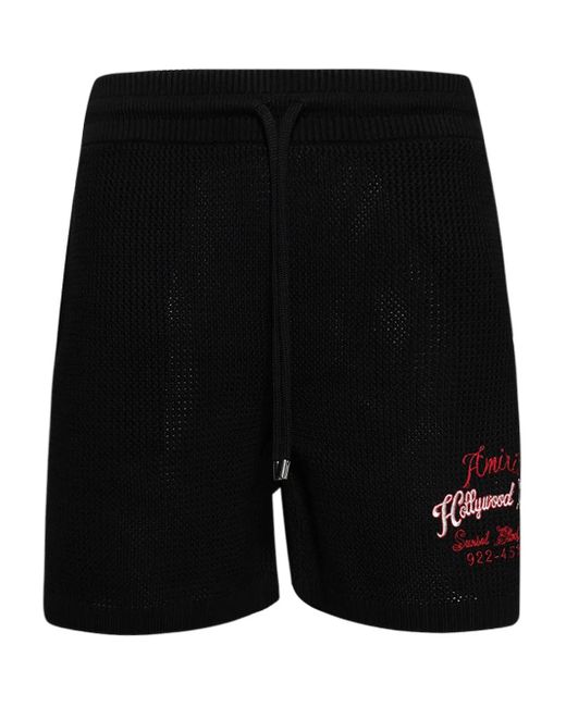 メンズ Amiri Hollywood クロシェ ショートパンツ Black