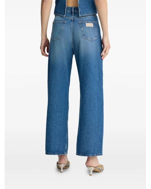 Liu Jo Blue Low-Rise Baggy Jeans