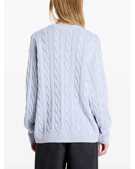 Carhartt Blue Cable-Knit Cardigan