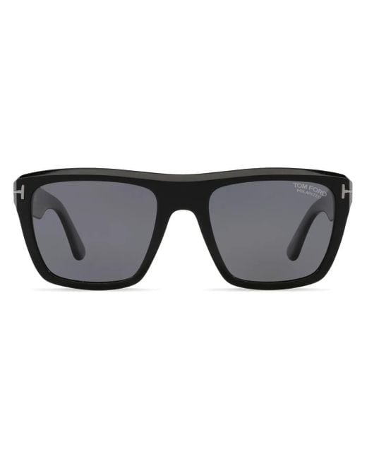 Tom Ford Black Alberto Square-Frame Sunglasses for men