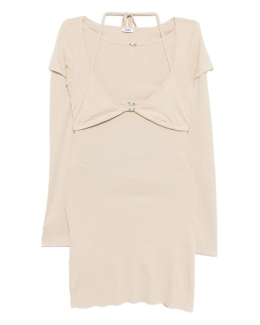 Abra Natural Overlayered Dress