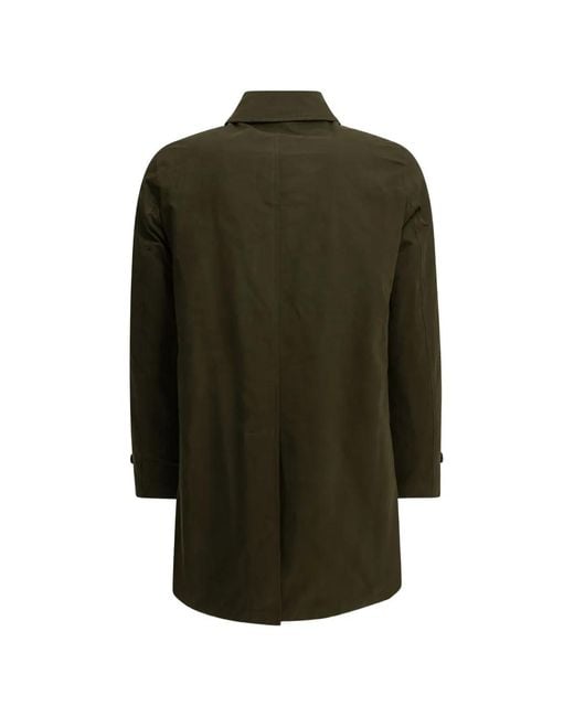 Sealup Green Button-Up Single-Breasted Coat for men