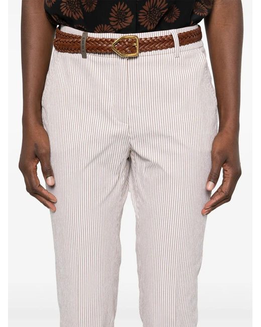 Pantalones a rayas Peserico de color White