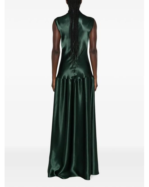 FFORME Green Sleeveless High-Neck Dress