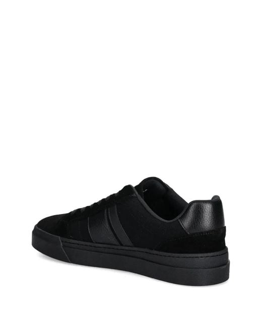 Baldinini Black Suede Lace-Up Sneakers for men