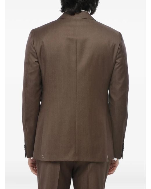 Corneliani Brown Cc Collection Single-Breasted Suit for men