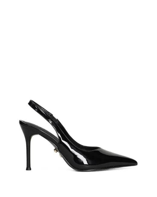 Twentyfourhaitch Black Ayora Pointed-Toe Slingback Pumps