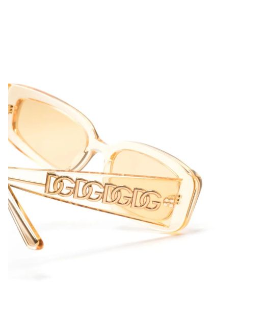 Dolce & Gabbana Natural Rectangle-Frame Sunglasses