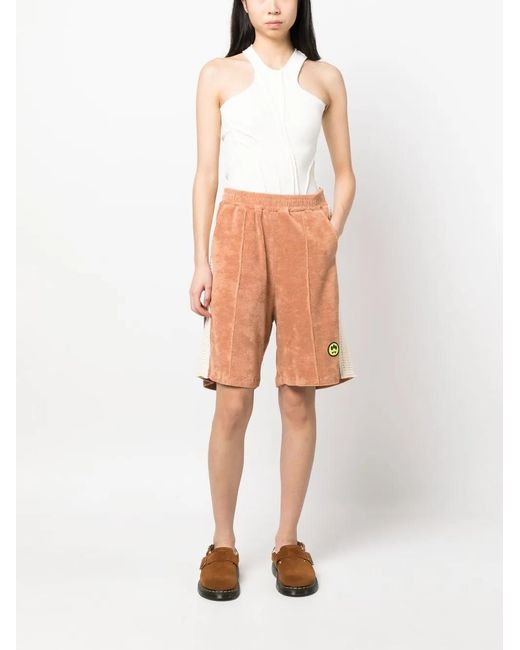 Barrow Brown Logo-Patch Terry Shorts