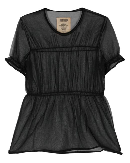 Blusa semi trasparente di Uma Wang in Black