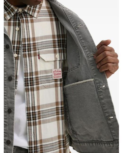 Levi's Jeansjacke Mit Aufgesetzter Tasche in Gray für Herren