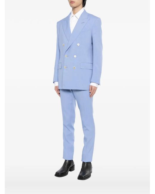 Tom Ford Blue Double-Breasted Blazer for men