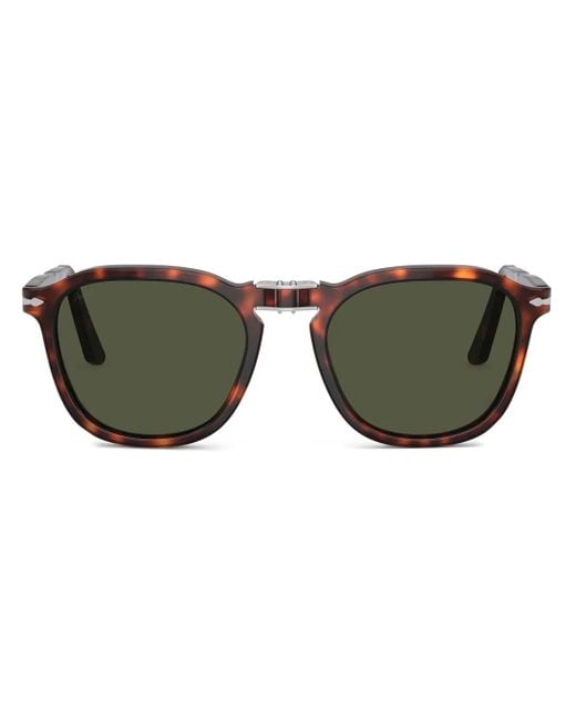 Persol Green Square-Frame Sunglasses