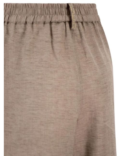 Fabiana Filippi Brown Elasticated-Waist Trousers