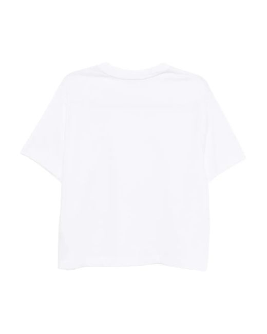 Lacoste White Oversized Draped T-Shirt
