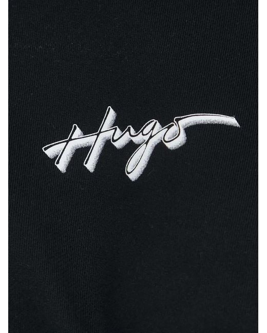 Sudadera con detalle del logo HUGO de color Black