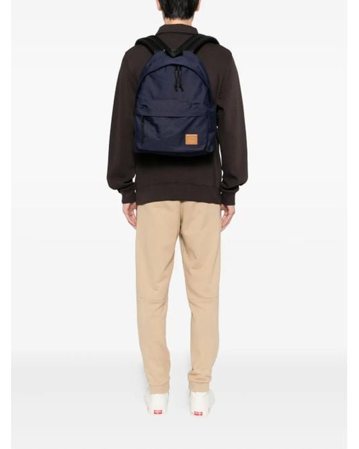 Lacoste Blue Logo-Patch Backpack for men